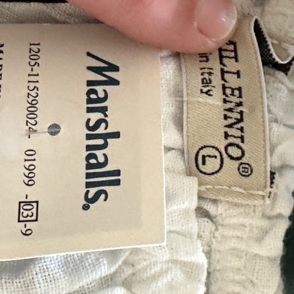 NEW With Tags Terzo Millennio Italian Linen White Blouse Sz Large - Picture 7 of 8